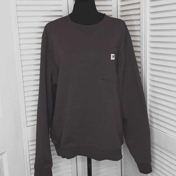 Lee Classic Fit Medium Premium Select Brown Sweat Shirt - Picture 1 of 10